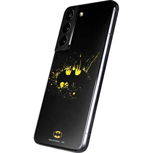 DC Comics Batman Logo Yellow Splash Galaxy S22 Skin